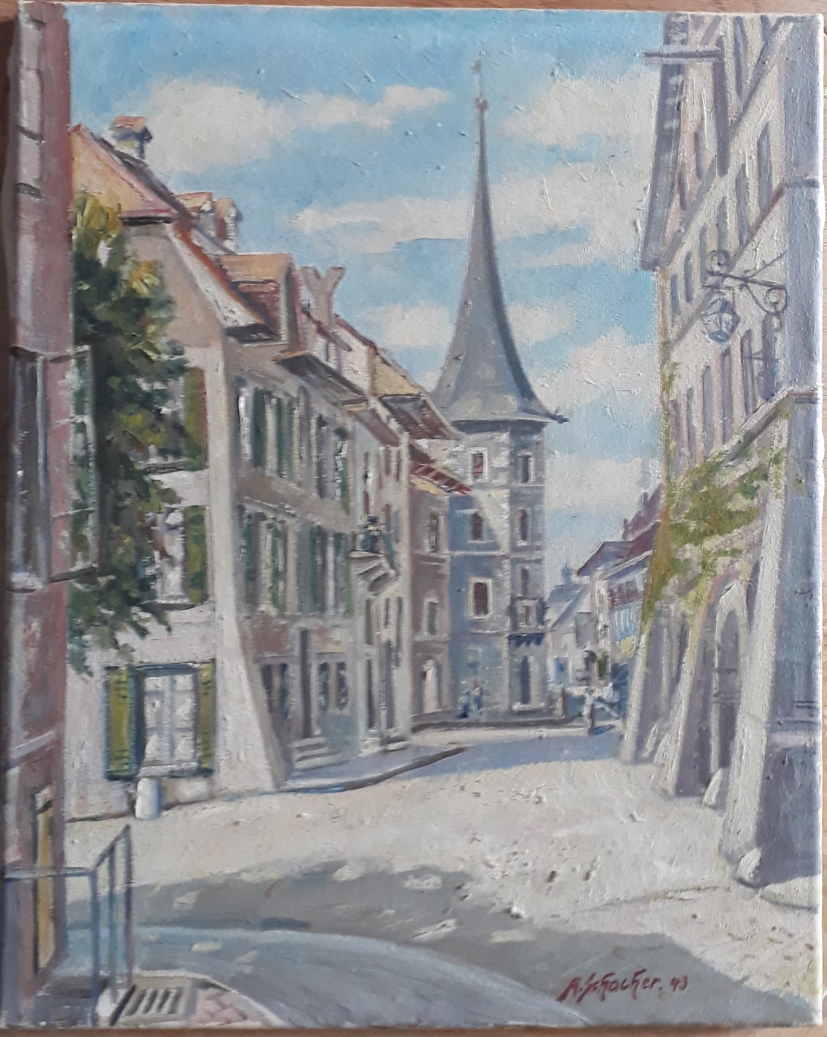 <p>Solothurn Zeughausstrasse Schacher Adolf Maler Solothorn 1898-1958 Leinwand</p>